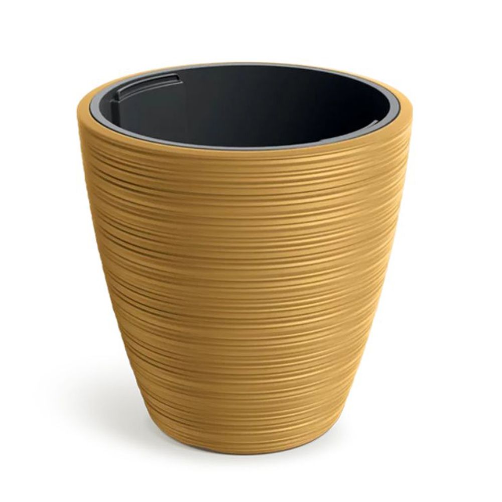 Κασπώ Πλαστικό Μουσταρδί Vena Round Φ39Χ40cm