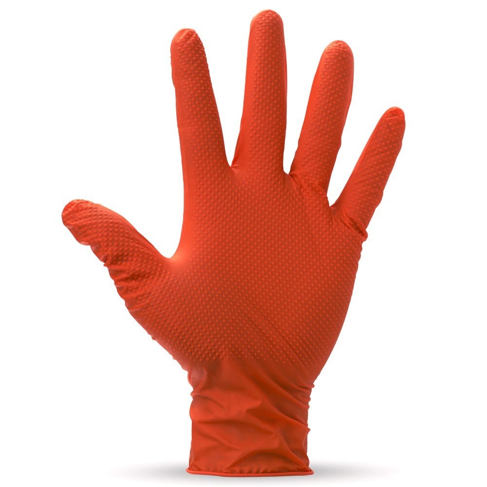 Γάντια μιας Χρήσης Galaxy Nitrile Diamond Orange 8.0g