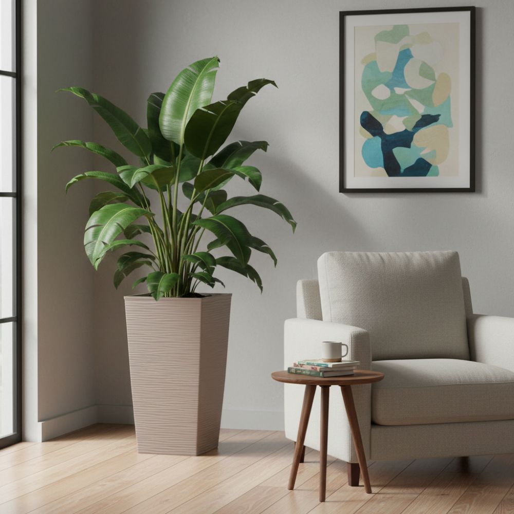 Γλάστρα Τετράγωνη Ψηλή Finesa 30X30XH57cm